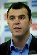 18 January 2006; Coach Michael Cheika speaking at a Leinster Rugby Press Conference. RDS, Ballsbridge, Dublin. Picture credit: Brendan Moran / SPORTSFILE
