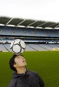 19 January 2006; Football freestyler Nam Nguyen at the announcement by SARI (Sport against Racism Ireland) of the Brian Kerr Inter-Continental League opening match between China and Poland. Croke Park, Dublin. Picture credit: Damien Eagers / SPORTSFILE