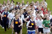 18 January 2006; A genereal view of action during the Junior Girls race. DCU Secondary Schools Invitational Cross Country Meet, St. Clare's Sportsgrounds, DCU, Dublin. Picture credit; Brian Lawless / SPORTSFILE