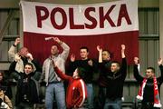 19 January 2006; Polish fans cheer on their side during the game. Brian Kerr Intercontinental League 2006, China v Poland, Dalymount Park, Dublin. Picture credit: Brendan Moran / SPORTSFILE