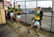 22 January 2006; Kerry players, from left, Padraig Reidy, Eamonn Fitzmaurice and Marc O Se make their way from the dressing rooms to the pitch before the game. McGrath Cup, Semi-Final, Kerry v UCC, Fitzgerald Stadium, Killarney, Co. Kerry. Picture credit: Brendan Moran / SPORTSFILE