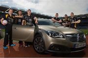 16 April 2014; Opel GAA ambassadors, from left to right, Colm Cooper, Kerry, Eoin Cadogan, Cork, Ciaran Kilkenny, Dublin, Joe Canning, Galway, Michael Darragh MacAuley, Dublin, and Jackie Tyrrell, Kilkenny, in attendance at the launch of the Opel Kit for Clubs 2014. For every test drive, car service or Opel purchase made through the Opel dealer network, your local GAA club is awarded points that can be redeemed against high quality kit for your club! Log onto opelkitforclubs.com and start earning points today. Croke Park, Dublin. Picture credit: David Maher / SPORTSFILE