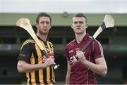 17 April 2014; Pictured at the Allianz Hurling League Semi-Finals preview are Michael Fennelly, Kilkenny, left, and Jonathan Glynn, Galway. Gaelic Grounds, Limerick. Picture credit: Diarmuid Greene / SPORTSFILE