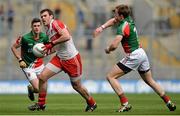 13 April 2014; Mark Lynch, Derry, in action against Donal Vaughan, Mayo. Allianz Football League Division 1 Semi-Final, Derry v Mayo, Croke Park, Dublin. Picture credit: Piaras Ó Mídheach / SPORTSFILE