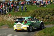 18 April 2014; Sam Moffett and James O'Reilly in a Ford Fiesta RRC in action during the SS03 - Hamiltons 1. Circuit of Ireland International Rally, Co. Down. Picture credit: Philip Fitzpatrick / SPORTSFILE