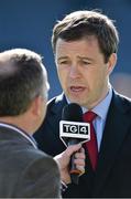 18 April 2014; Former Munster player Marcus Horan in his role as television analyst for TG4. Celtic League 2013/14 Round 20, Leinster v Benetton Treviso, RDS, Ballsbridge, Dublin.