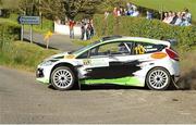 18 April 2014; PeterTaylor and Andrew Roughhead, in a Ford Fiesta S2400, in action during the SS6 - Bucks Head, Round 2 of the Circuit of Ireland International Rally, Co. Down. Picture credit: Philip Fitzpatrick / SPORTSFILE