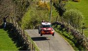 18 April 2014; Sam Moffett and James O'Reilly, Ford Fiesta WRC, in action on SS6 Bucks Head during the Circuit of Ireland Rally. ERC FIA European Rally Championship 2014. Ballynahinch, Co.Down. Picture credit: Barry Cregg / SPORTSFILE