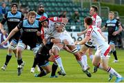 18 April 2014; Johann Muller, Ulster, tries to push through the Warrior's defence. Celtic League 2013/14 Round 20, Glasgow v Ulster, Scotstoun, Glasgow, Scotland. Picture credit: Gary Hutchinson / SNS Group / SPORTSFILE