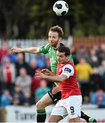 18 April 2014; Aidan Price, Bohemians, in action against Christy Fagan, St Patrick's Athletic. Airtricity League Premier Division, St Patrick's Athletic v Bohemians, Richmond Park, Dublin. Picture credit: David Maher / SPORTSFILE