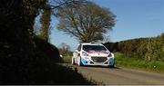 18 April 2014; Craig Breen and Scott Martin, Peugeot 208 T16, in action on SS6 Bucks Head during the Circuit of Ireland Rally. ERC FIA European Rally Championship 2014. Ballynahinch, Co.Down. Picture credit: Barry Cregg / SPORTSFILE