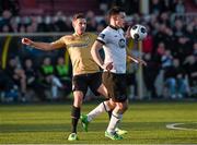 18 April 2014; Patrick Hoban, Dundalk, in action against Stephen McPhail, Shamrock Rovers. Airtricity League Premier Division, Dundalk v Shamrock Rovers, Oriel Park, Dundalk, Co. Louth. Photo by Sportsfile