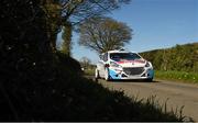 18 April 2014; Kevin Abbring and Sebastian Marshall, Peugeot 208 T16, in action on SS6 Bucks Head during the Circuit of Ireland Rally. ERC FIA European Rally Championship 2014. Ballynahinch, Co.Down Picture credit: Barry Cregg / SPORTSFILE