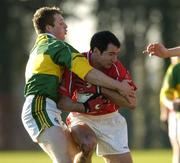 29 January 2006; Dermot Hurley, Cork, is tackled by Paddy Kelly, Kerry. McGrath Cup Final, Cork v Kerry, Pairc Ui Rinn, Cork. Picture credit: Matt Browne / SPORTSFILE