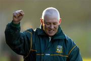 29 January 2006; Meath manager Eamonn Barry celebrates his side's second goal. O'Byrne Cup Final, Meath v Offaly, Pairc Tailteann, Navan, Co. Meath. Picture credit: Ray McManus / SPORTSFILE