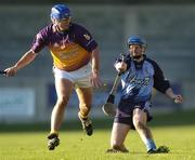 29 January 2006; Tomas McGrane, Dublin, in action against David O'Connor, Wexford. Walsh Cup, Dublin v Wexford, Parnell Park, Dublin. Picture credit: Brian Lawless / SPORTSFILE
