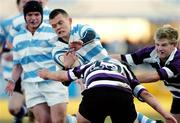 29 January 2006; David Moore, Blackrock, is tackled by Danny Le Gros, Terenure. Leinster Schools Senior Cup, First Round, Blackrock v Terenure, Donnybrook, Dublin. Picture credit; Ciara Lyster / SPORTSFILE