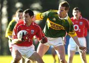 29 January 2006; Dermot Hurley, Cork, in action against Adrian O'Connor, Kerry. McGrath Cup Final, Cork v Kerry, Pairc Ui Rinn, Cork. Picture credit: Matt Browne / SPORTSFILE
