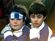 29 January 2006; Two young Blackrock supporters enjoy the game. Leinster Schools Senior Cup, First Round, Blackrock v Terenure, Donnybrook, Dublin. Picture credit; Ciara Lyster / SPORTSFILE