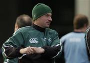 30 January 2006; David Humphreys stretches during Ireland rugby squad training. Lansdowne Road, Dublin. Picture credit: Pat Murphy / SPORTSFILE