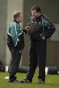 30 January 2006; Ireland Head Coach Eddie O'Sullivan in conversation with Niall O'Donovan, Assistant Coach, during Ireland rugby squad training. Lansdowne Road, Dublin. Picture credit: Pat Murphy / SPORTSFILE
