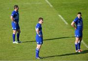 18 April 2014;  Leinster's, from left to right, Rob Kearney, Brian O'Driscoll and Noel Reid. Celtic League 2013/14 Round 20, Leinster v Benetton Treviso, RDS, Ballsbridge, Dublin. Picture credit: Ramsey Cardy / SPORTSFILE