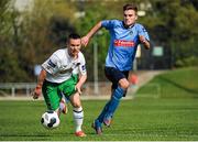 21 April 2014; Billy Dennehy, Cork City, in action against Colm Crowe, UCD. Airtricity League Premier Division, UCD v Cork City, UCD Bowl, Belfield, Dublin. Picture credit: Tomás Greally / SPORTSFILE