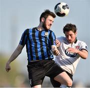 21 April 2014; Sean Byrne, Athlone Town, in action against Ruaidhri Higgins, Dundalk. Airtricity League Premier Division, Athlone Town v Dundalk, Athlone Town Stadium, Athlone, Co. Westmeath. Picture credit: David Maher / SPORTSFILE