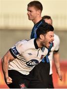 21 April 2014; Richie Towell, Dundalk, celebrates after scoring his side's first goal from a penalty. Airtricity League Premier Division, Athlone Town v Dundalk, Athlone Town Stadium, Athlone, Co. Westmeath. Picture credit: David Maher / SPORTSFILE