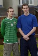 12 January 2006; Cormac Moore, right, and Mark Keane, Bohemians U21 player. Dunboyne, Co. Meath. Picture credit: Damien Eagers / SPORTSFILE