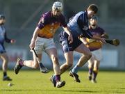 29 January 2006; David Sweeney, Dublin, in action against Eoin Quigley, Wexford. Walsh Cup, Dublin v Wexford, Parnell Park, Dublin. Picture credit: Brian Lawless / SPORTSFILE