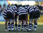 29 January 2006; Terenure players discuss tactics during the game. Leinster Schools Senior Cup, First Round, Blackrock v Terenure, Donnybrook, Dublin. Picture credit; Ciara Lyster / SPORTSFILE