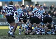 29 January 2006; Terenure's Srum-half Kevin Gallagher, releases the ball. Leinster Schools Senior Cup, First Round, Blackrock v Terenure, Donnybrook, Dublin. Picture credit; Ciara Lyster / SPORTSFILE