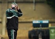 31 January 2006; Brian O'Driscoll adjusts his hat during Ireland rugby squad training. Lansdowne Road, Dublin. Picture credit; Pat Murphy / SPORTSFILE
