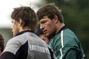 31 January 2006; Malcolm O'Kelly in conversation with Simon Easterby during Ireland rugby squad training. Lansdowne Road, Dublin. Picture credit; Pat Murphy / SPORTSFILE