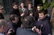 31 January 2006; DCU player Bryan Cullen, Dublin, is interviewed at the launch of the 2006 Datapac Sigerson Cup which is being hosted by Dublin City University on 24-25th Febraury. DCU, Dublin. Picture credit: Brian Lawless / SPORTSFILE