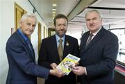 31 January 2006; Seán Óg Ó Ceallacháin, Sean Kelly, President of the GAA and Des Donegan, DBA Publications at the launch of the latest edition of the &quot;Complete Handbook of Gaelic Games&quot;, which is a compilation of GAA records from 1887 to 2005. Croke Park, Dublin. Picture credit; Damien Eagers / SPORTSFILE