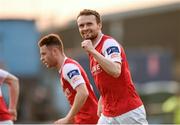 21 April 2014; Conan Byrne, St Patrick's Athletic, celebrates after scoring his side's third goal. Airtricity League Premier Division, Drogheda United v St Patrick's Athletic, United Park, Drogheda, Co. Louth. Photo by Sportsfile