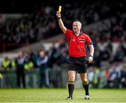 20 April 2014;  Referee James McGrath issues a yellow card during the game. Allianz Hurling League Division 1 semi-final, Kilkenny v Galway, Gaelic Grounds, Limerick. Picture credit: Ray McManus / SPORTSFILE