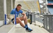 22 April 2014; In attendance at a photocall ahead of the Allianz Football League Divison 1 Final in Croke Park next weekend is Eoghan O'Gara, Dublin, with the Division 1 trophy. Croke Park, Dublin. Picture credit: Brendan Moran / SPORTSFILE