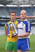 22 April 2014; In attendance at a photocall ahead of the Allianz Football League Divison 2 Final in Croke Park next weekend are Patrick McBrearty, left, Donegal, and Dick Clerkin, Monaghan. Croke Park, Dublin. Picture credit: Brendan Moran / SPORTSFILE