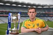 22 April 2014; In attendance at a photocall ahead of the Allianz Football League Divison 2 Final in Croke Park next weekend is Patrick McBrearty, Donegal, with the Division 2 trophy. Croke Park, Dublin. Picture credit: Brendan Moran / SPORTSFILE