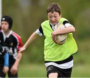 22 April 2014; Ben Gleeson, age 12, from the Cill Dara rugby club, during the Leinster School of Excellence tour in Cill Dara Rugby Football Club, Co. Kildare. Picture credit: David Maher / SPORTSFILE