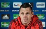 22 April 2014; Munster's James Coughlan during a press conference ahead of their Heineken Cup semi-final against Toulon on Sunday. Munster Rugby Squad Training, Musgrave Park, Cork. Picture credit: Diarmuid Greene / SPORTSFILE