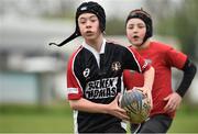 22 April 2014; Brandon Fitzsimmons, age 12, from the Cill Dara rugby club, during the Leinster School of Excellence tour in Cill Dara Rugby Football Club, Co. Kildare. Picture credit: David Maher / SPORTSFILE