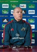 22 April 2014; Munster's Paul O'Connell during a press conference ahead of their Heineken Cup semi-final against Toulon on Sunday. Munster Rugby Squad Training, Musgrave Park, Cork. Picture credit: Diarmuid Greene / SPORTSFILE