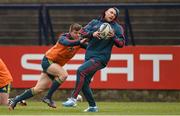 22 April 2014; Munster's Keith Earls in action against Jonathan Holland during squad training ahead of their Heineken Cup semi-final against Toulon on Sunday. Munster Rugby Squad Training, Musgrave Park, Cork. Picture credit: Diarmuid Greene / SPORTSFILE