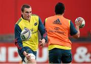 22 April 2014; Munster's Tommy O'Donnell in action during squad training ahead of their Heineken Cup semi-final against Toulon on Sunday. Munster Rugby Squad Training, Musgrave Park, Cork. Picture credit: Diarmuid Greene / SPORTSFILE