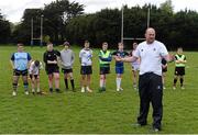 23 April 2014; Head coach Ben Armstrong gives instructions to participants during the Leinster School of Excellence on tour in Wanderers RFC, Merrion Road, Ballsbridge, Dublin. Picture credit: Ramsey Cardy / SPORTSFILE