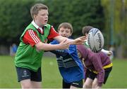 23 April 2014; Fionn Tierney, aged 12, from Glenageary, Co. Dublin, during the Leinster School of Excellence on tour in Wanderers RFC, Merrion Road, Ballsbridge, Dublin. Picture credit: Ramsey Cardy / SPORTSFILE